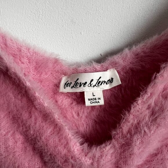 Love and Lemons x victoria secret fuzzy crop top - Picture 4 of 5